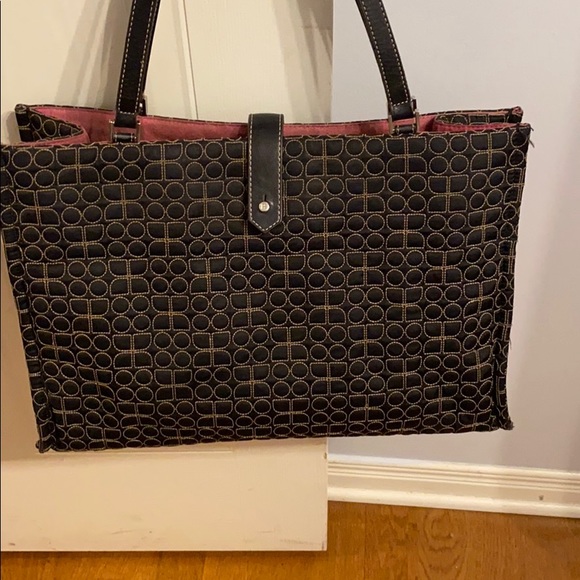 Kate Spade Large quilted Logo Fabric Tote - Picture 6 of 8